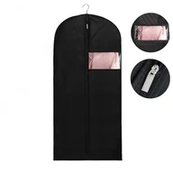 Pokrowce na ubrania - Pokrowiec na ubrania Ochronny pokrowiec 60x100cm na marynarkę kurtkę czarny - miniaturka - grafika 1