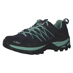 CMP Damskie buty trekkingowe Rigel Low Wmn Wp Walking Shoe, Blue-Acqua, 38 EU, Blue Acqua, 38 EU - Buty trekkingowe damskie - miniaturka - grafika 1