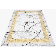 Dywany - Szary dywan w stylu glamour ze złota ramką F0-B37 - miniaturka - grafika 1