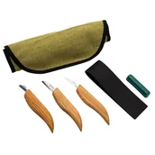 Akcesoria rzeźbiarskie - Zestaw noży do rzeźbienia Beavercraft (3 noże w etui + akcesoria) S06 - miniaturka - grafika 1