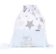 Plecaki szkolne i tornistry - Plecak / worek bawełniany dla dzieci Starmix szary / śpioch na chmurce błękit - miniaturka - grafika 1