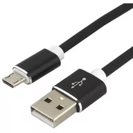 Kable USB - everActive Kabel przewód silikonowy USB micro USB everActive CBS-1MB 100cm z obsługą szybkiego ładowania do 2,4A czarny CBS-1MB - miniaturka - grafika 1
