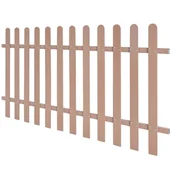 Ogrodzenia - vidaxl Płot sztachetowy, 200x100 cm, WPC, brązowy - miniaturka - grafika 1