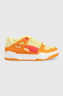 Buty dla dziewczynek - Puma sneakersy zamszowe dziecięce Slipstream x Pokemon kolor pomarańczowy - grafika 1