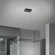 Lampy sufitowe - Knapstein Lampa wisząca LED Elin, czarna, sterowanie gestami - miniaturka - grafika 1