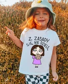 Koszulki dla dziewczynek - fajna koszulka dla dziecka - z zasady się nie dzielę - miniaturka - grafika 1