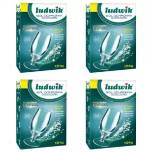 Ludwik Sól ochronna do zmywarek Zestaw 4 x 1.5 kg - Środki do zmywarek - miniaturka - grafika 1