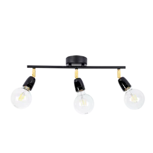 Britop Porcia lampa sufitowa (spot) 3-punktowa czarna/złota 8127304 8127304 - Lampy sufitowe - miniaturka - grafika 1