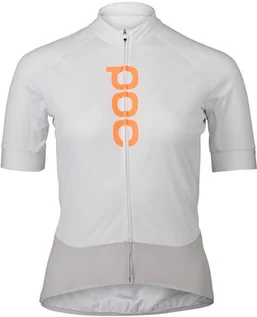 Koszulki rowerowe - POC Essential Road Logo Jersey Women, biały XS 2022 Koszulki kolarskie - grafika 1