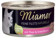 Mokra karma dla kotów - MIAMOR FINE FILETS NATURELLE TUŃCZYK + KRABY w sosie własn - miniaturka - grafika 1