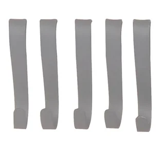 Haczyki kuchenne szare 5 szt. - Wieszaki łazienkowe - miniaturka - grafika 1