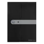 Artykuły biurowe - Herlitz TECZKA A4 NA ZATRZ.CZARNA - miniaturka - grafika 1