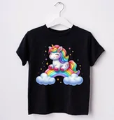 Koszulki dla dziewczynek - Koszulka dla dziewczynki z unicornem uni5 - miniaturka - grafika 1