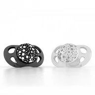 Smoczki uspokajające - Twistshake Smoczki uspokajające Mini 0m+, Biały/Czarny, 2 szt. - miniaturka - grafika 1