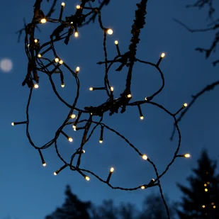 Lampki choinkowe LED 80 diod 8m białe ciepłe - Oświetlenie świąteczne - miniaturka - grafika 1