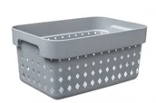 Pojemniki łazienkowe - Plast Team SOUL ORGANIZER KOSZYK 26 X 18 X 12,6 CM SZARY DELHAN 6023-25 - miniaturka - grafika 1