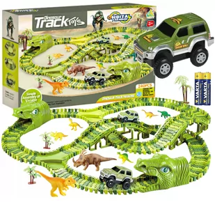 Mega Tor Wyścigowy Xxxl Dinozaur Dino Park 240 Elementów Y285Z - Zabawki konstrukcyjne - miniaturka - grafika 1