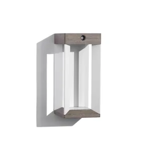 Les Jardins Kinkiet solarny LED Teckalu, szary/biały, 33 cm - Lampy ogrodowe - miniaturka - grafika 1