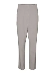 VERO MODA Vmkiraloa Hr Tapered Solid Pant spodnie damskie, jasnoszary melanżowy, 34W / 30L - Spodnie damskie - miniaturka - grafika 1