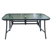 Stoły ogrodowe - Stół prostokątny Endo 150 x 90 cm czarny - miniaturka - grafika 1