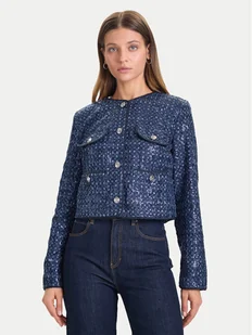 Guess Marynarka W5BN0C D0771 Granatowy Regular Fit - Marynarki i żakiety damskie - miniaturka - grafika 1