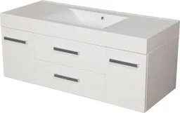 Szafka łazienkowa biała 120 cm z umywalką FOKUS NEW - Szafki łazienkowe Szafka łazienkowa biała 120 cm z umywalką FOKUS NEW - Szafki łazienkowe - miniaturka - grafika 1