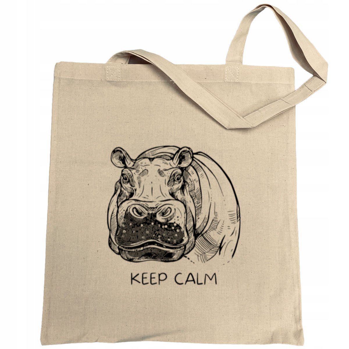 Torba zakupy zabawny nadruk hipopotam KEEP CALM