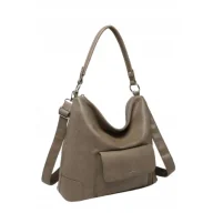 Torebki damskie - Pojemna Shopperka Torebka Damska Beżowa LUIGISANTO V2501 Taupe - miniaturka - grafika 1