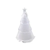 Ozdoby bożonarodzeniowe - Choinka LED ciepły biały 8 x 5 cm transparentna - miniaturka - grafika 1