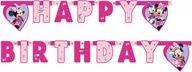 Urodziny dziecka - Baner urodzinowy Happy Birthday Myszka Minnie - 1 szt. - miniaturka - grafika 1