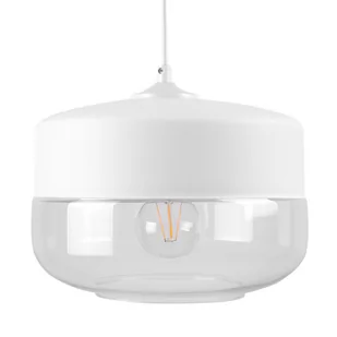 Beliani Lampa wisząca Lampa wisząca szklana biała MURRAY 63415 - Lampy sufitowe - miniaturka - grafika 1