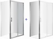 Kabiny prysznicowe - Zestaw Deante Cynia Drzwi wnękowe przesuwne 140x200 cm + Deante Cynia Ścianka 80x200 cm - miniaturka - grafika 1