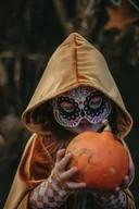 Zabawy w naśladowanie dorosłych - Maska meksykańska czaszka "Colorful Halloween" - miniaturka - grafika 1