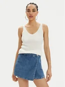 Koszulki i topy damskie - Vero Moda Top New Lex Sun 10281877 Biały Regular Fit - miniaturka - grafika 1