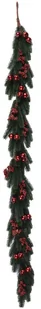 Girlanda sosnowa z czerwonymi owocami, 164 cm - Ozdoby bożonarodzeniowe - miniaturka - grafika 1