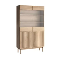 Szafy - Witryna Saori brązowa 106x37x183 cm - miniaturka - grafika 1