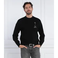 Bluzy męskie - Emporio Armani Wełniana bluza PULLOVER - miniaturka - grafika 1