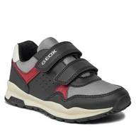 Buty dla chłopców - Sneakersy Geox J Pavel J4515A 054FU C0048 S Black/Red - miniaturka - grafika 1