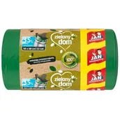 Worki na śmieci - JAN Niezbędny Niezbędny Ekologiczne Worki na śmieci z taśmą 35L A'22 - miniaturka - grafika 1