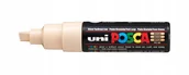 Kredki, ołówki, pastele i pisaki - uni-ball Uni-ball  marker UNI POSCA z szeroką końcówką klinową, beżowy - miniaturka - grafika 1