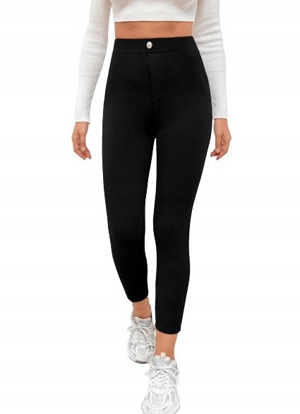 SHEIN SPODNIE KLASYCZNE CZARNE CASUAL BASIC 36 VIA