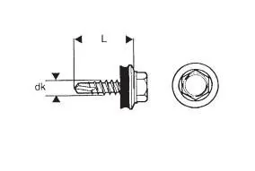 Un Wkręt Samowiertny 4.8*35Mm Ral 3011 WSB 35 3011G 5906718925664 - Wkręty - miniaturka - grafika 1