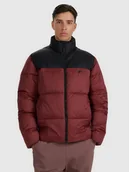 Kurtki męskie - 4F Kurtka puchowa z wypełnieniem syntetycznym męska - czerwona M - miniaturka - grafika 1
