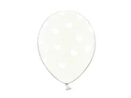 Balony i akcesoria - Balony przeźroczyste Serduszka białe - 30 cm - 6 szt. - miniaturka - grafika 1