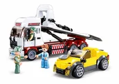 Klocki - Klocki Sluban Miasto Pojazd holujący z autkiem 338el. 158041 GAZELO - miniaturka - grafika 1