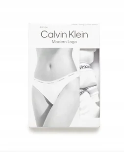 Calvin Klein majtki damskie Stringi Modern Logo 3 pack rozmiar L - Majtki damskie - miniaturka - grafika 1