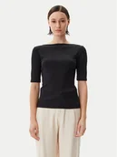 Bluzki damskie - Calvin Klein Bluzka K20K208244 Czarny Slim Fit - miniaturka - grafika 1