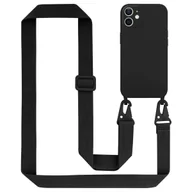 Etui i futerały do telefonów - Łańcuszek Etui Do Apple iPhone 12 MINI Pokrowiec w LIQUID CZARNY Silicone TPU Obudowa Ochronny Cadorabo - miniaturka - grafika 1