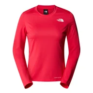 Koszulki sportowe damskie - Damska Koszulka z długim rękawem THE NORTH FACE W SHADOW LS NF0A87TX6IE1 – Czerwony - miniaturka - grafika 1