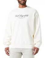 Bluzy męskie - KARL LAGERFELD Męska bluza Hotel Karl, złamana biel, XS, Off White, XS - miniaturka - grafika 1